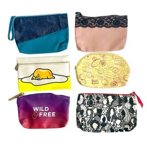Six Ipsy Makeup Bags